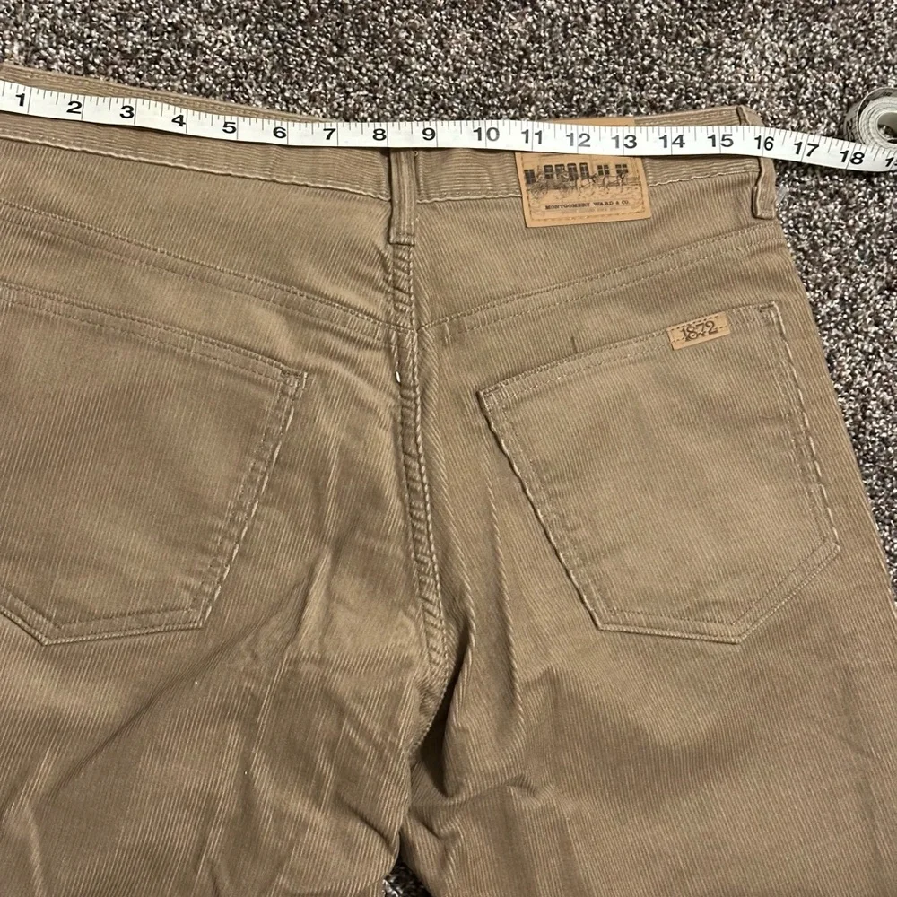 New with tags Vintage 1970’s Montgomery 1972 Tan Corduroy Pants 33 X 30 - Picture 6 of 8